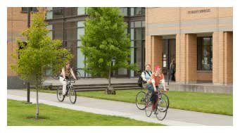 students on bicycles